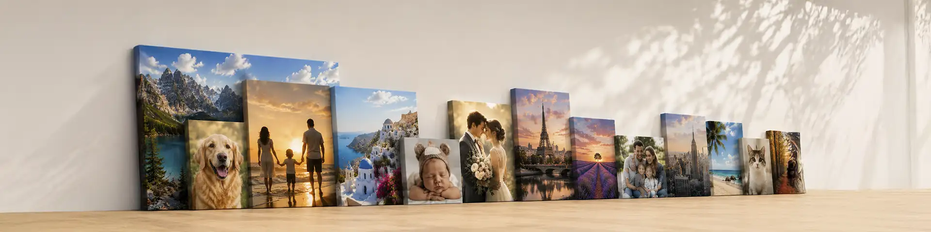 Lienzos personalizados con diferentes tamaños y estilos decorativos